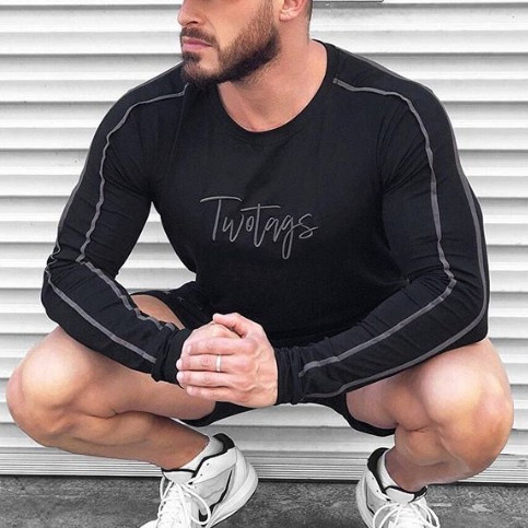 Modern férfi blúz két színben felirattal