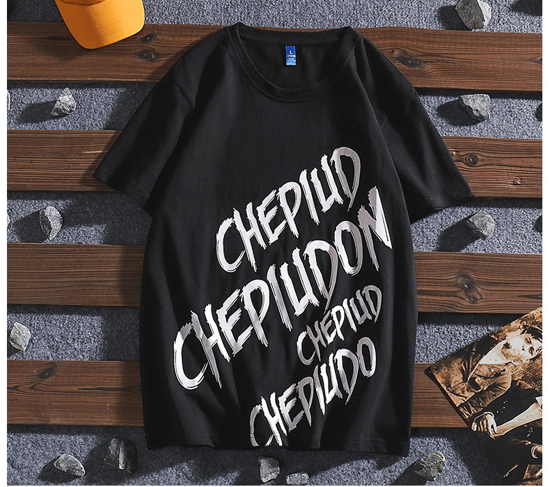 Férfi póló három színben felirattal