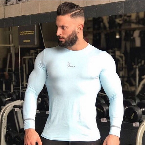 Egyszerű férfi blúz, hosszú ujjal, két színben