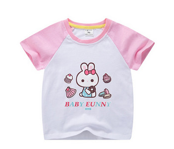 Παιδικό μπλουζάκι σε δύο χρώματα για κορίτσια