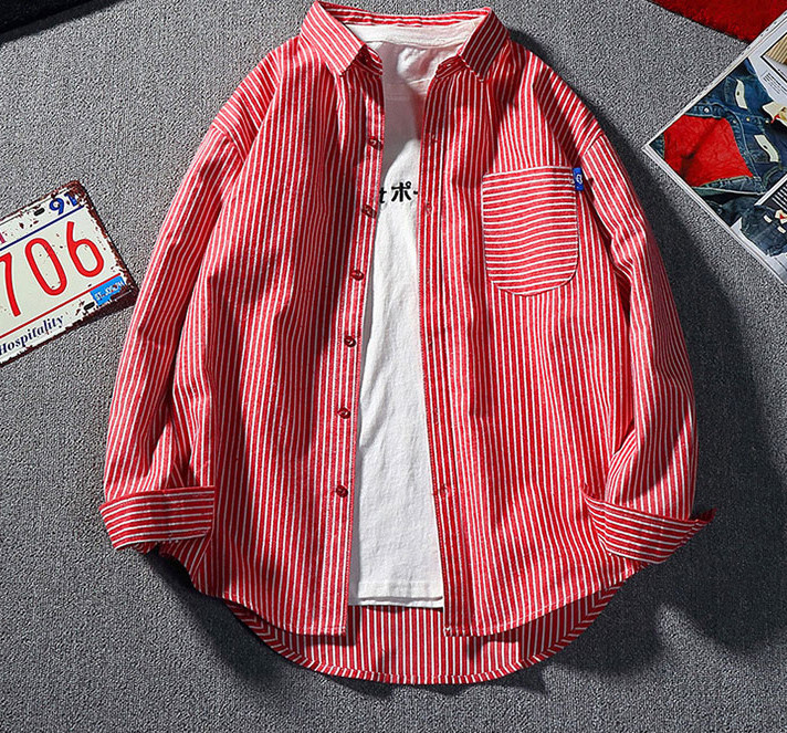 Modern férfi ing három színben, zsebbel