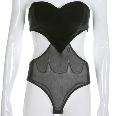 Fekete színű női test kivágásokkal