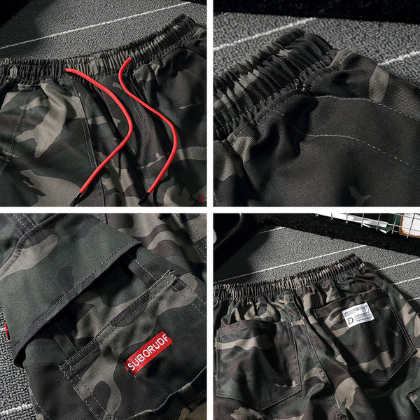 Férfi rövidnadrág három színben, zsebekkel és nyakkendőkkel