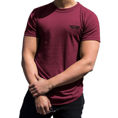 Tricou modern pentru bărbați în trei culori cu aplicație