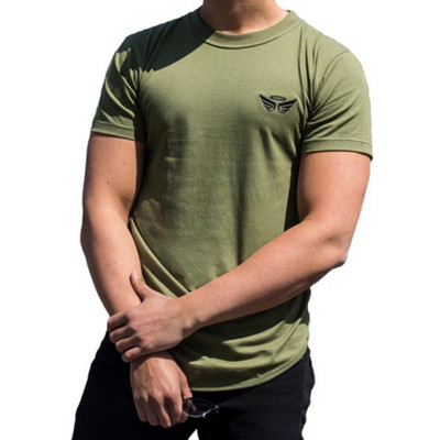 Tricou modern pentru bărbați în trei culori cu aplicație