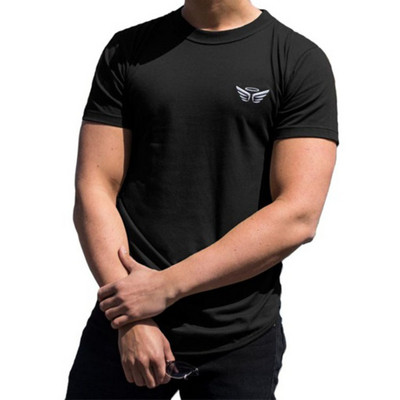 Tricou modern pentru bărbați în trei culori cu aplicație