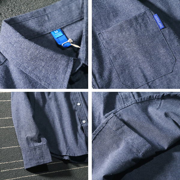 Modern férfi ing két színben, zsebbel