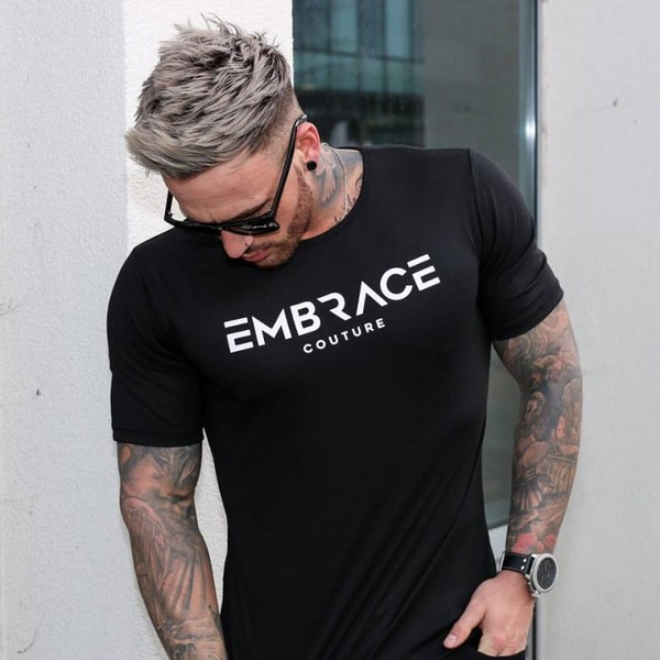 Stílusos férfi póló három színben felirattal