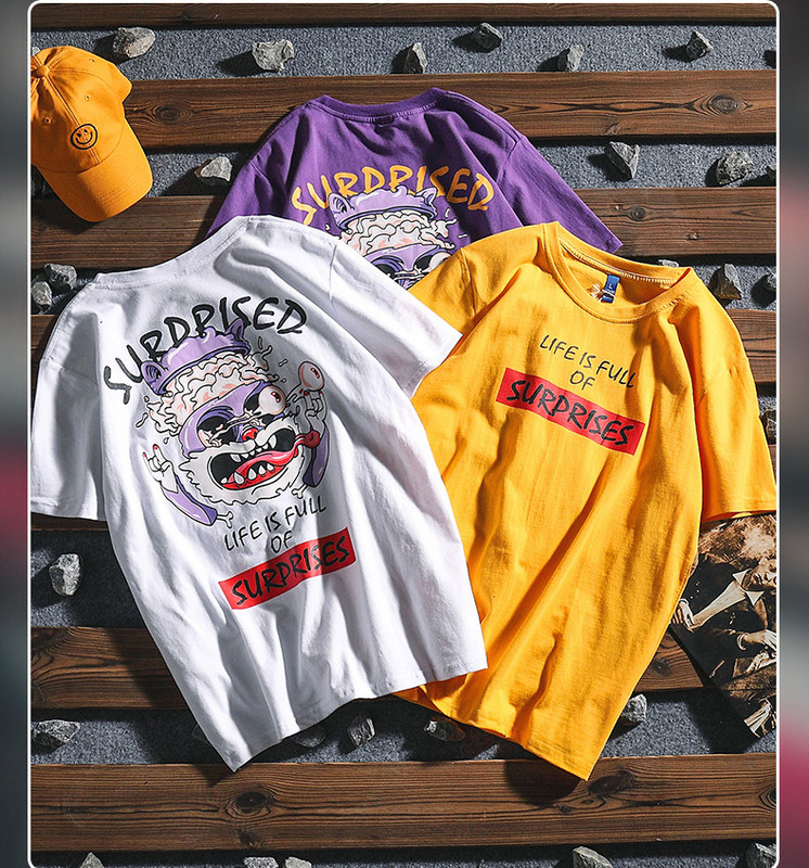 Ανδρικό μπλουζάκι σε τρία χρώματα με εφαρμογή και επιγραφές