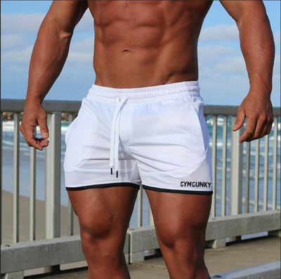 Alkalmi férfi rövidnadrág négy színben felirattal és zsebekkel