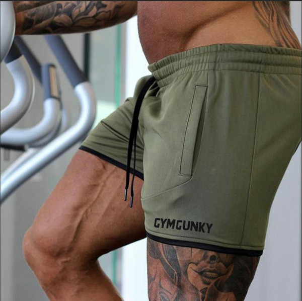 Alkalmi férfi rövidnadrág négy színben felirattal és zsebekkel