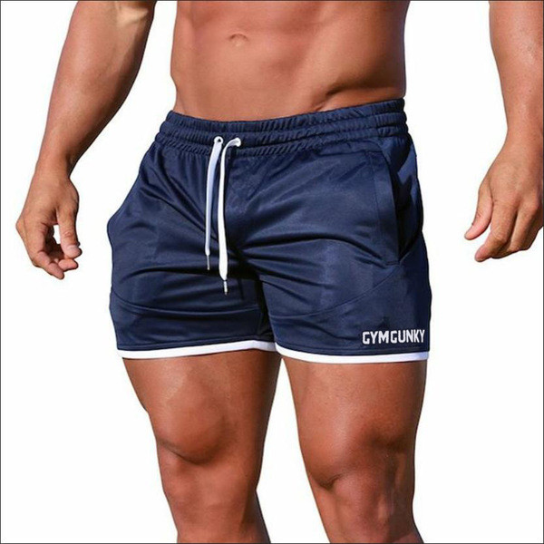 Alkalmi férfi rövidnadrág négy színben felirattal és zsebekkel