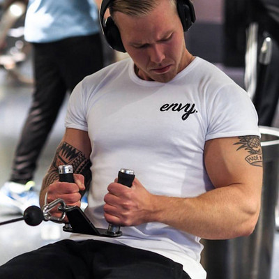 Ανδρικό μπλουζάκι σε διάφορα χρώματα με επιγραφή