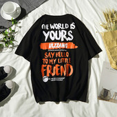 Három színben feliratos férfi alkalmi póló