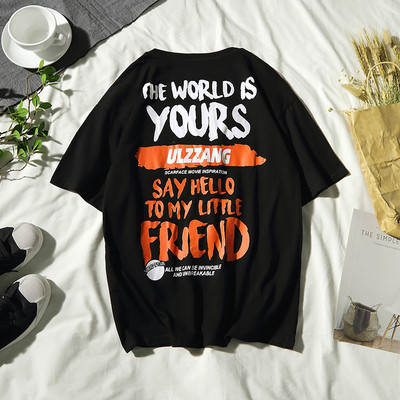 Három színben feliratos férfi alkalmi póló