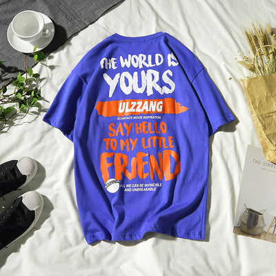 Három színben feliratos férfi alkalmi póló