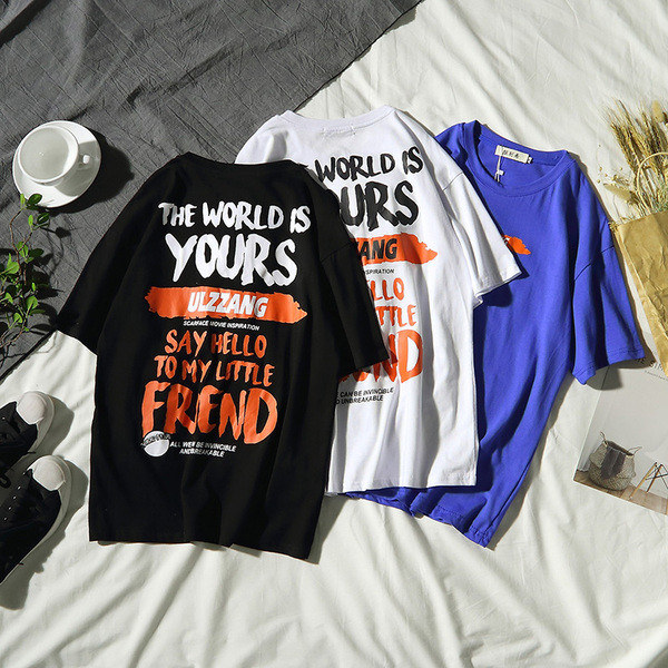 Három színben feliratos férfi alkalmi póló