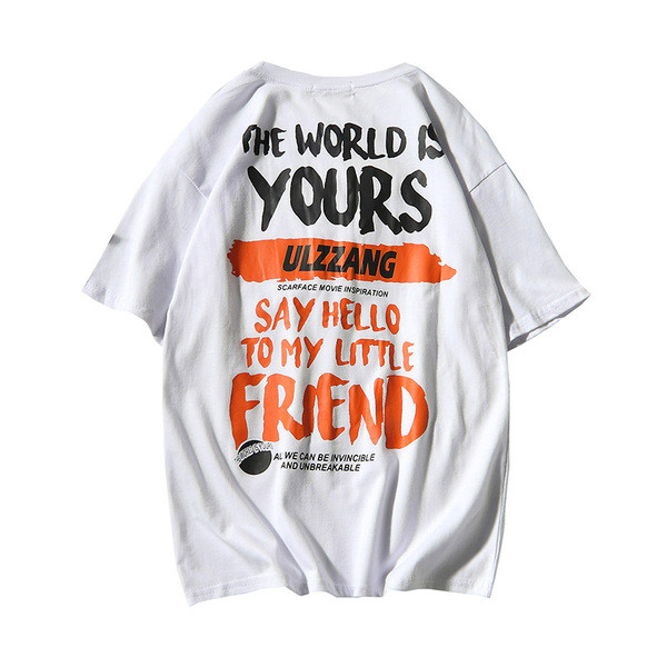 Három színben feliratos férfi alkalmi póló