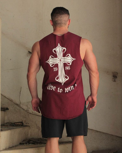 Napi férfi akasztófelső három színben, rátétes-aszimmetrikus mintával