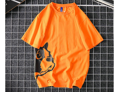 Ανδρικό μπλουζάκι σε πέντε χρώματα με εφαρμογή