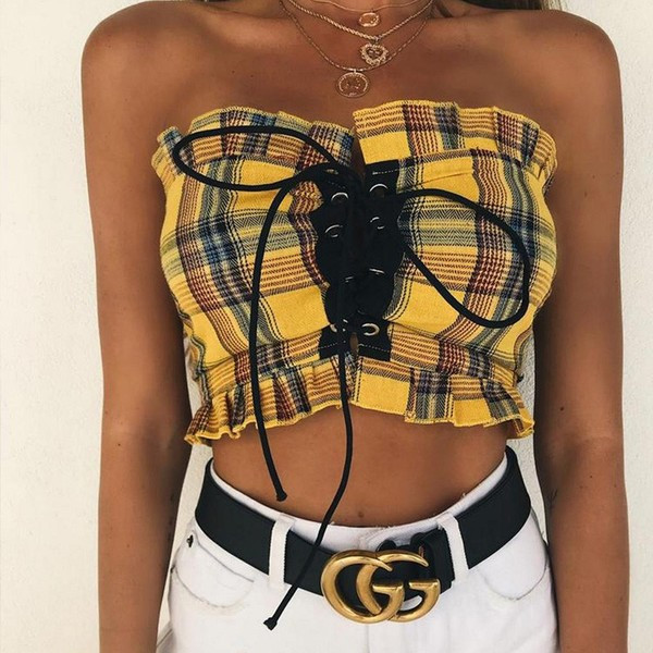 Kockás női melltartó, két színben