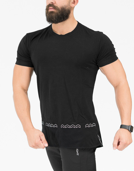 Modern férfi póló két színben, rátéttel