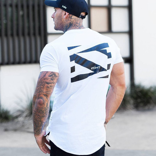 Modern férfi póló két színben, rátéttel