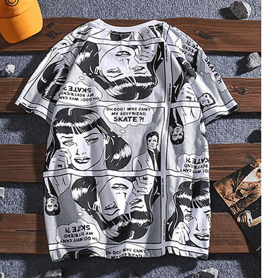 Modern férfi póló rövid ujjal és rátéttel