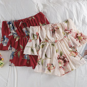 Κομψή γυναικεία ολόσωμη φόρμα με φυτικό μοτίβο σε τέσσερα χρώματα