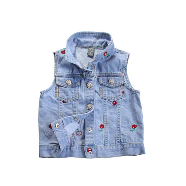 Gyermek mellény kék hímzéssel