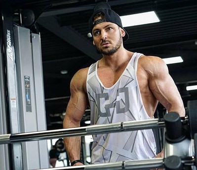 Ανδρικό αμάνικο μπλουζάκι σε δύο χρώματα με εφαρμογή