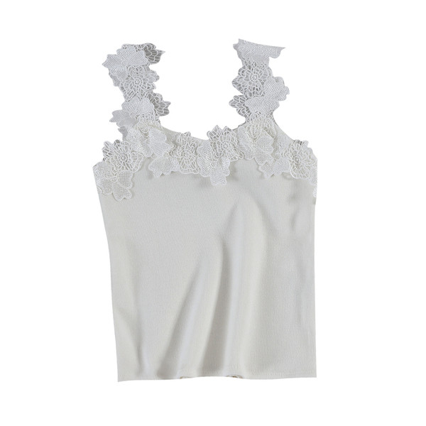 Stílusos női felső, fehér és fekete színben, csipkével