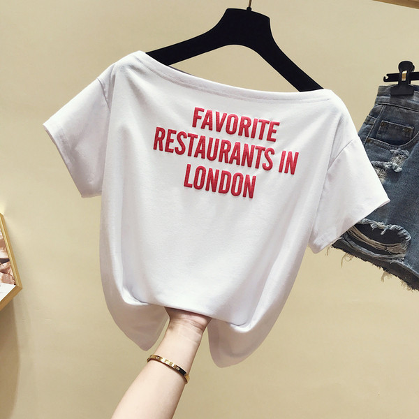 Modern női póló több színben felirattal