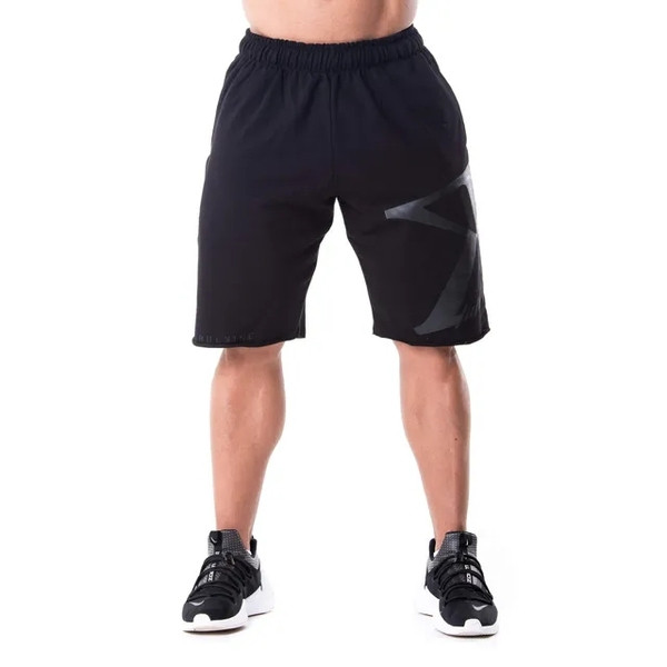 Modern férfi rövidnadrág fekete és szürke színben