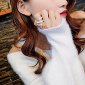 Modern női gyöngy gyűrű