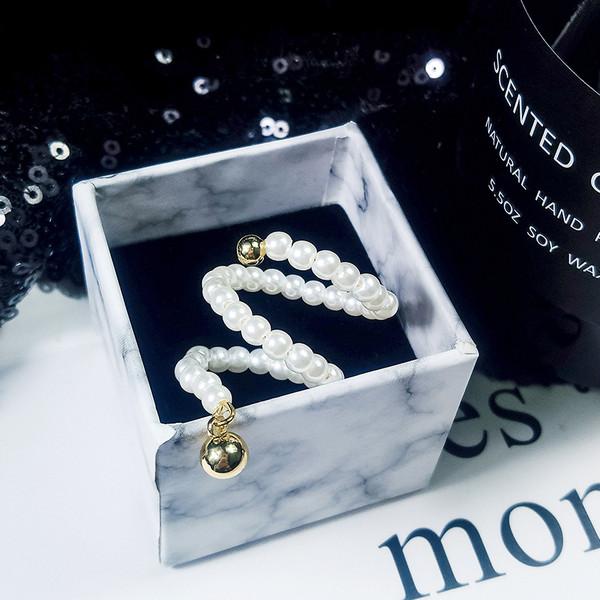 Modern női gyöngy gyűrű