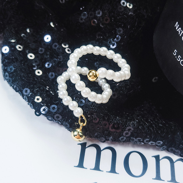 Modern női gyöngy gyűrű