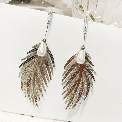 Hosszú női fülbevaló ezüst és arany színben