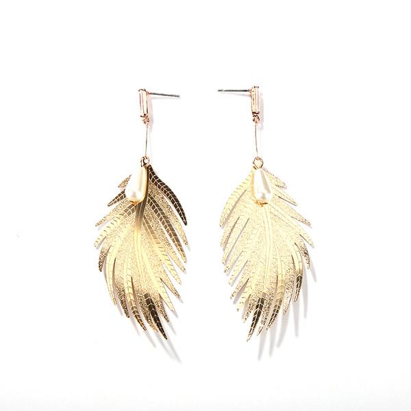 Hosszú női fülbevaló ezüst és arany színben