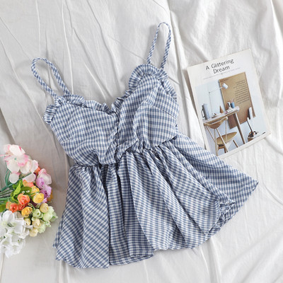 Μοντέρνο γυναικείο αμάνικο με λεπτό λουράκι