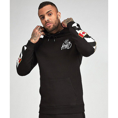 Aktuális férfi pulóver fekete színben, rátéttel