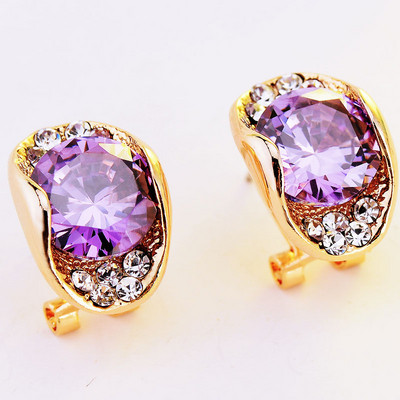 Stílusos női fülbevaló kövekkel - négy színben