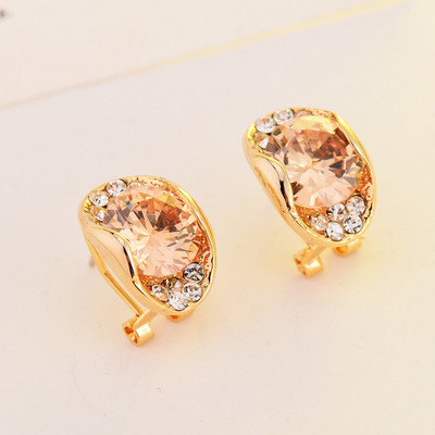 Stílusos női fülbevaló kövekkel - négy színben