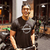 Férfi sportpóló két színben, rátéttel