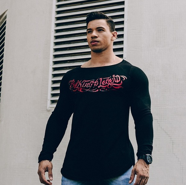 Modern férfi blúz két színben felirattal