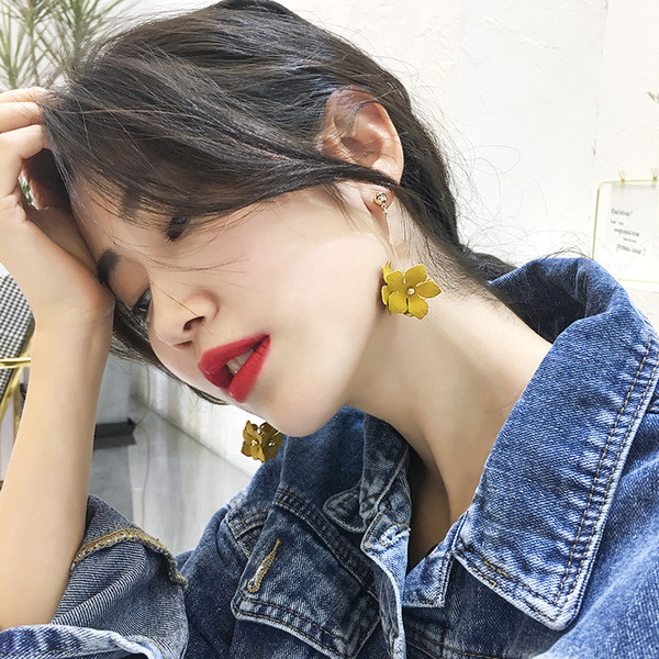 Cercei top dama in doua culori