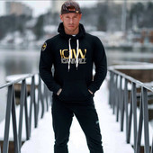 Modern férfi pulóver két színben felirattal