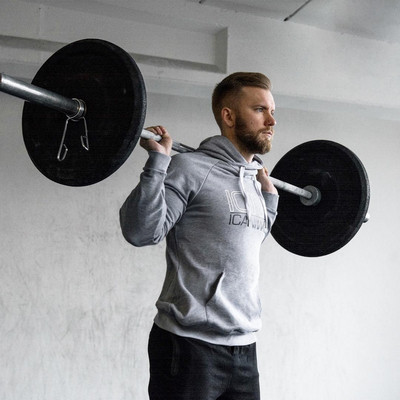 Modern férfi pulóver két színben felirattal