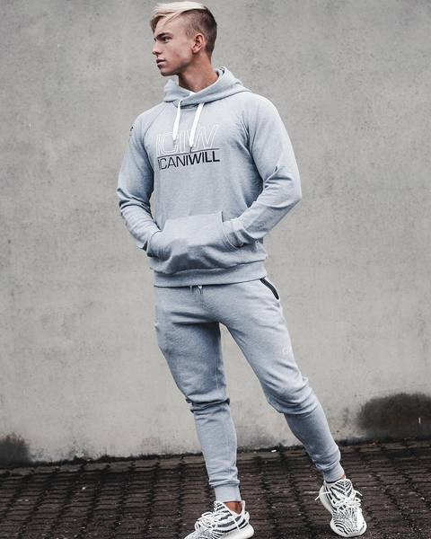 Modern férfi pulóver két színben felirattal