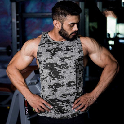 Férfi sportmellény négy színben felirattal